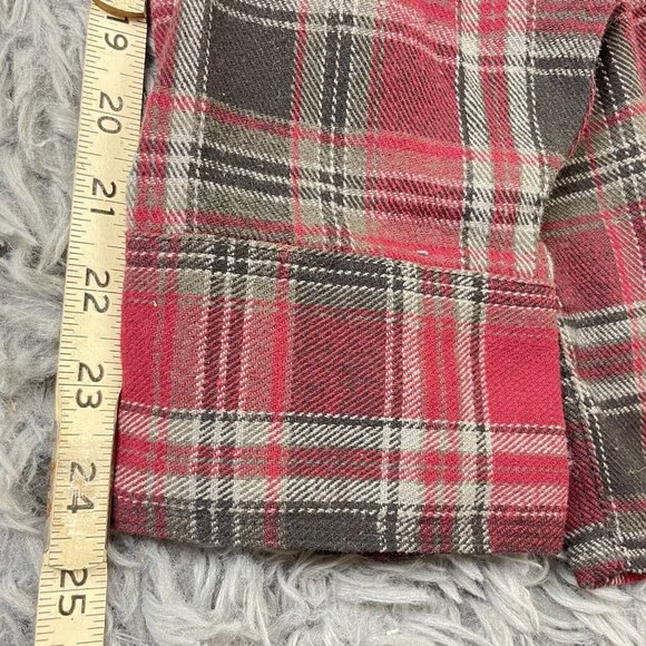 Hickory Shirt Co Men Extra Heavy Plaid Flannel Pearl Snap Red Black Tan 2XL NWT - Picture 8 of 8